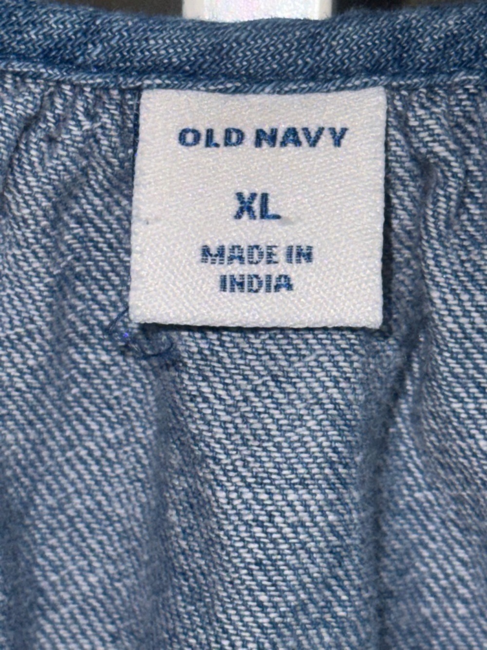 Old Navy Blue Long-Sleeve Peasant Blouse - Picture 6 of 7